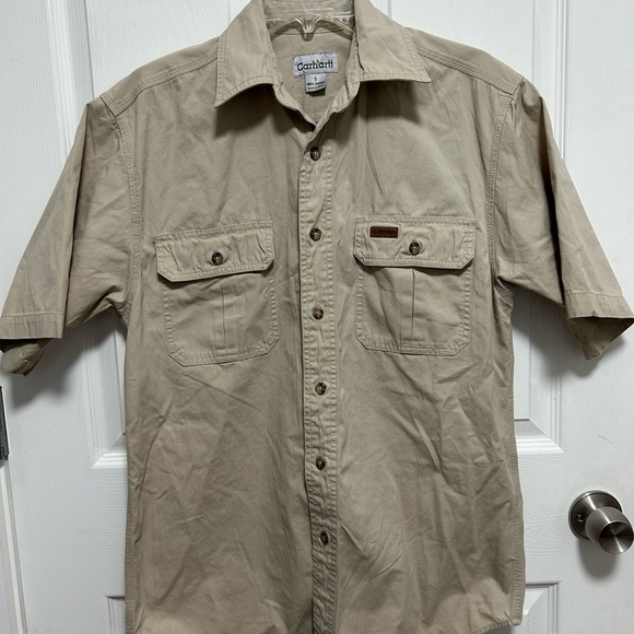Carhartt Men's Tan Short Sleeve Shirt - Picture 2 of 8